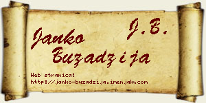 Janko Buzadžija vizit kartica